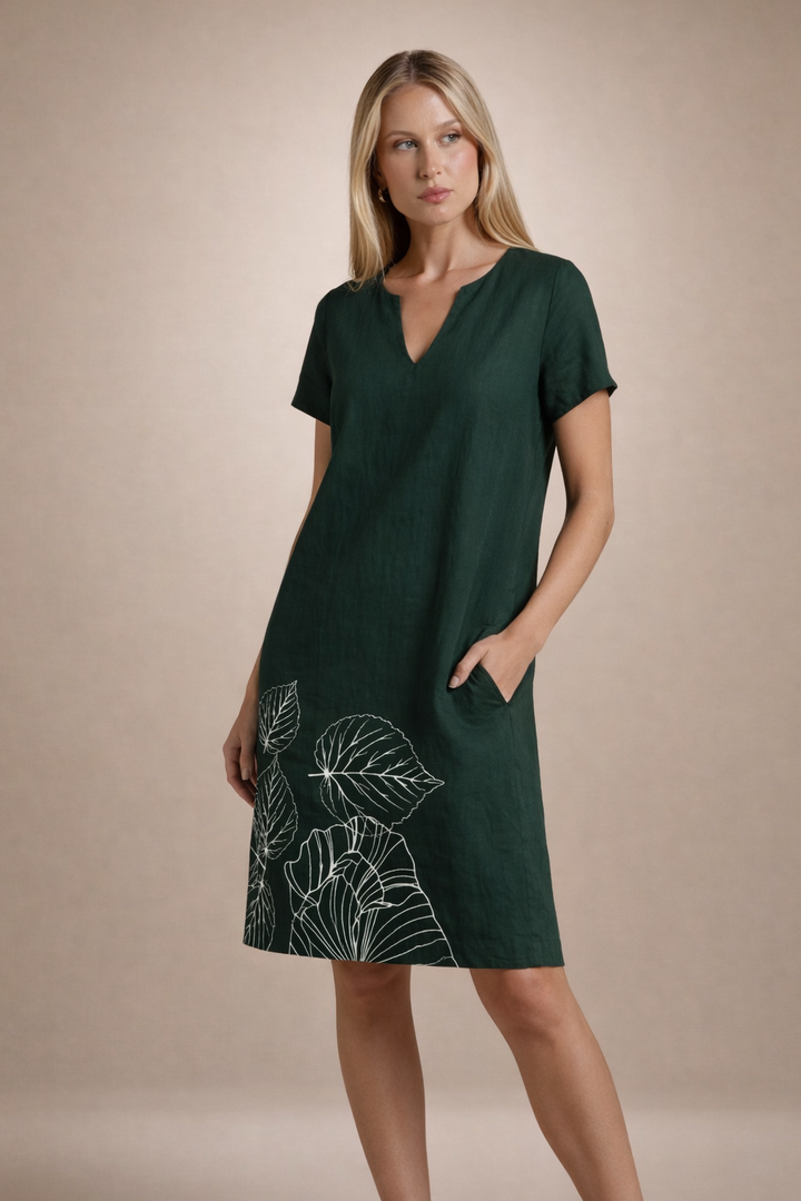 100% Linen Midi Dress MILA