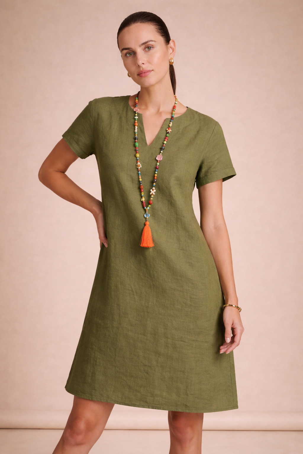 100% Linen Mini Dress LILA