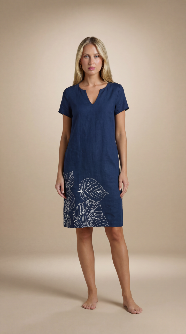 100% Linen Midi Dress MILA