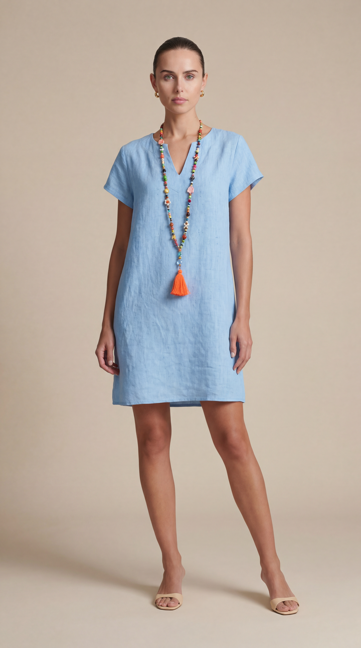 100% Linen Mini Dress LILA